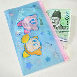 아트박스/굿즈하우스 별의커비 슬라이드 지퍼파우치 필기구 지폐