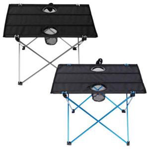 아트박스/위드마켓 초경량 2구 컵홀더 캠핑테이블(블루/실버)