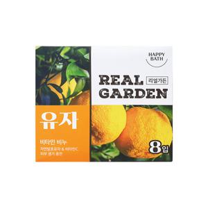 [해피바스]해피바스 리얼가든 유자 비타민 비누 90g 8입