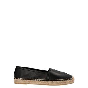 SAINT LAURENT 로고 가죽 에스파드리유 458573AAALP1000