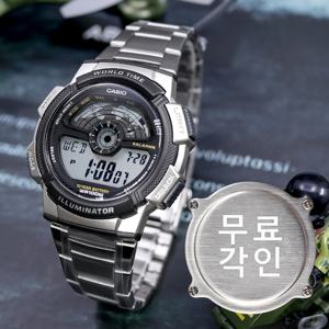 무료각인 카시오 AE-1100WD-1A 군용 군인 전자 방수 스포츠 남자