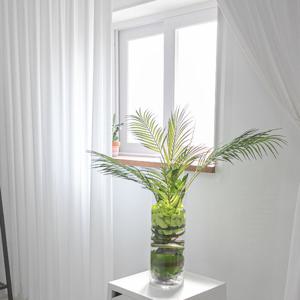대형 수국 조화 화병 아레카 set 80cm (DIY) 인테리어 꽃 테이블 행사 장식 소품