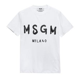 MSGM 반팔티 2000MDM510 200002 01 브러쉬드 로고 여성반팔티 당일발송