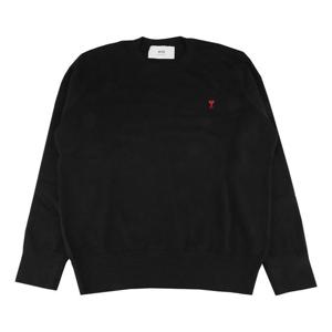 25FW 아미 HKS826 001 009 울 드 꾀흐 크루넥 스웨터 블랙