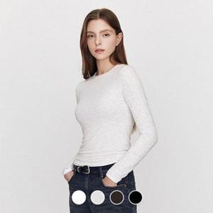 지오다노 325902 여성 가을 간절기 시스루 시어 스판 긴팔 티셔츠 01325902