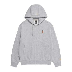 N253UFT910 동물 와펜 후드 집업 M/GREY