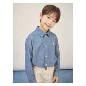 [빈폴키즈][Essential] 데님 셔츠  블루 (BI5864UE1P)
