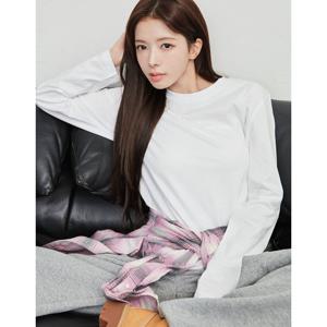 [지오다노]여자 기본 무지 긴팔 티셔츠 325903