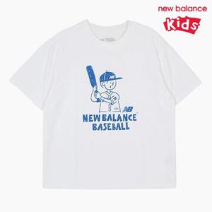 [뉴발란스] 키즈 베이스볼 싱글 티셔츠 NK9EFB201U-10 티셔츠