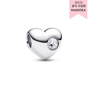 [판도라(주얼리)][백화점 보증서 제공] 인그레이버블 탄생석 하트 참 - 4월 794161C04