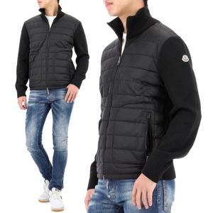 25FW 몽클레어 로고 패치 패딩 울 가디건 자켓 9B50700 A9341 999