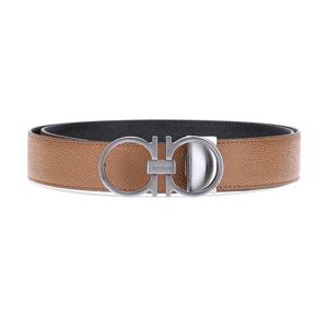 25 FW 페라가모 32mm 간치니 카프 스킨 버클 리버서블 벨트 783265