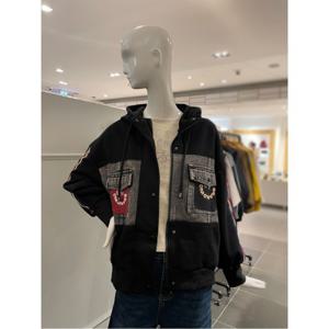 르니앤맥코이 소매테잎 데님배색 후드집업 점퍼 (MM12JP700HJZ)