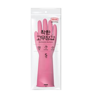 롯데 착한 고무장갑 핑크 소 1개