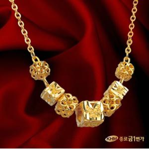 목걸이 순금24K 주얼리 18.75g 큐브나비 무료배송 체결고리무료