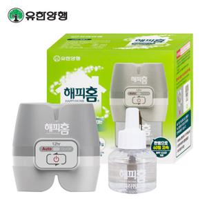 해피홈 스마트리퀴드훈증기+리필60일 타이머전자모기약 전기모기