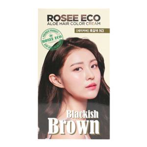 로제 에코 알로에 헤어 칼라 크림 N3 흑갈색