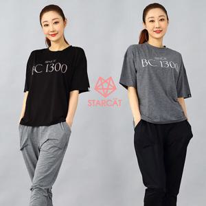[스타캣]필라테스복 여성운동복  빅사이즈 로고티 A6TS1300P6