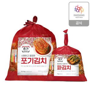 종가 중부식 포기김치 5.2kg + 파김치 1kg