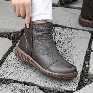 제이슈 / 제이슈 소가죽 기모안감 보라 앵클부츠 4.5cm