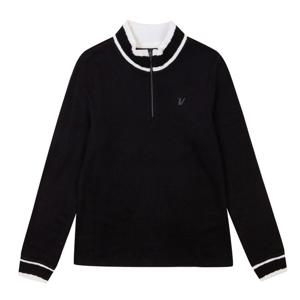 [볼빅어패럴] 여성 골프 니트 에리 반집업 티셔츠 VLTSMA01_BK