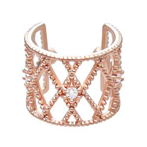 [미니아트] 14kgp 네트 이어커프 귀찌 로즈골드 큐빅 귀걸이