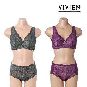 [비비안(언더웨어)]가벼운 풀커버 A,B,C컵 기능성 홑겹 브라&햄팬티 세트 2종택1 (BR3515 BP3