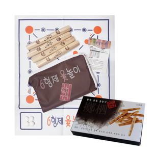 6형제 민속 윷놀이세트 선물용 윷놀이판세트 명절게임