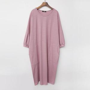 [아이우먼]여성 빅사이즈 빅포켓코튼원피스 GR8204M305 큰옷 오버핏
