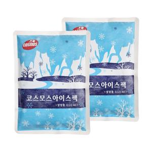 코스모스 물100% 아이스팩 완제품 650ml 2개 냉찜질 쿨팩