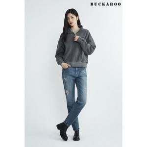 [버커루]여자 청바지 인디고톤 슬림배기핏 데님 팬츠(B245DP901P)