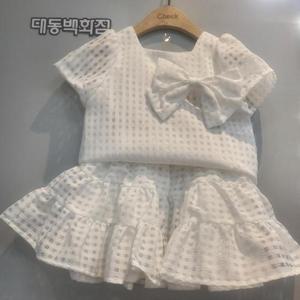 치크 DP01 고방체크블라우스+튜튜샤스커트 CKRT2446G