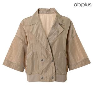 [ab.plus] 더블 카라 포켓 버튼 반팔 자켓 (LSY2MJ39A)
