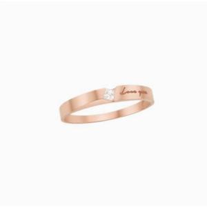[GB] 레터링 큐빅 여성 커플링 10K 반지 LRW19052T