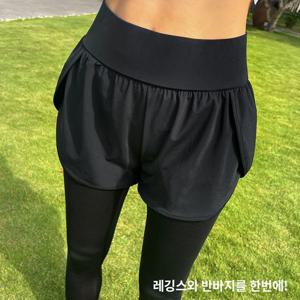 [비바럽]튤립 반바지 워터 레깅스 SW19830F 체형커버 워터레깅스 래쉬가드 팬츠 일체형 밴딩 반바지