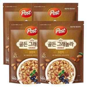동서식품 포스트 골든 그래놀라 크런치 360g 4개