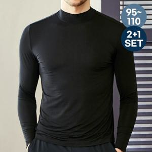 [텐제로]2+1세트 남녀공용 사계절 크레오라 고스판 반목폴라 이너티셔츠 FT24101S3