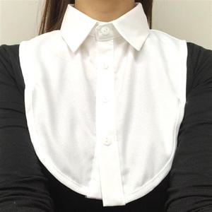 넥케이프 페이크셔츠 화이트 쉬폰 목카라 클래식 페이크카라