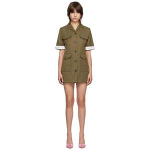 25 FW 팜앤젤스 여성 카키 밀리터리 미니 드레스 231695F052002