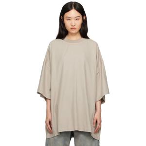 25 FW 릭오웬스 여성 오프 화이트 포터빌 토미 티셔츠 242126F110019