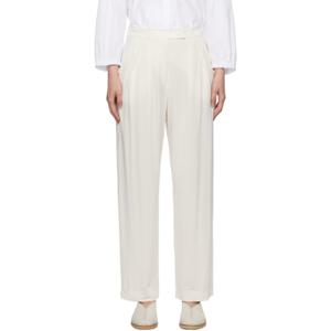 25 FW MM by Max Mara 여성 오프 화이트 지오치 슬랙스 241265F087004