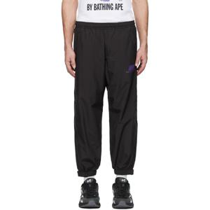 25 FW BAPE 남성 블랙 컬러 카모 디포메이션 트랙 팬츠 242546M190027