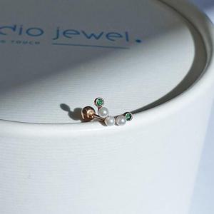 [STUDIO JEWEL]14k 스마일 진주 피어싱 귓바퀴 피어싱