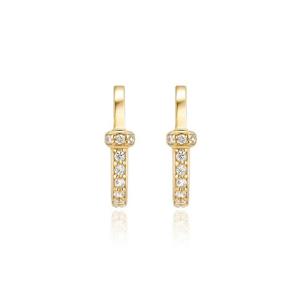 [GB] LD 트라이엄프 D라인 클립 원터치 사파이어 10K GOLD 귀걸이 LOTP4003T