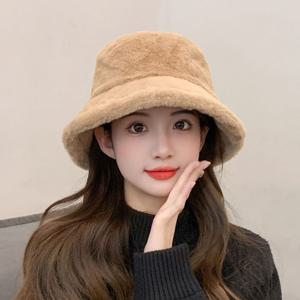 겨울 여성 햇빛차단 밀집 벙거지 라탄 모자 버킷햇