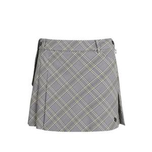 여성 체크 슬릿 플리츠 스커트& 키링 521E1PC381BK