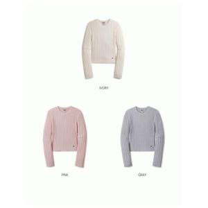 [후아유] 여성 부클 골지 스웨터/ Boucle Ribbed Sweater WHKAE2311F