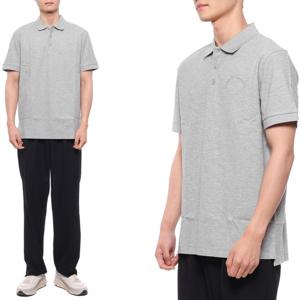 [버버리] 23SS 남성 로고 자수 폴로 반팔티셔츠 (8068727 PALE GREY MELANGE 23S)