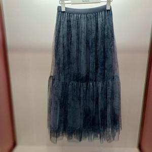Destijl HC06 봄느낌 허리밴딩 A라인 캉캉 플레어 플리츠 나염절개 샤롱스커트치마 D2523sk02LB