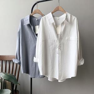F006640_(고퀄) 루즈핏 Suede셔츠블라우스 롱